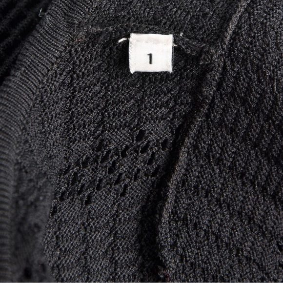 Sandro Paris Carmen Women’s Black Knit Stretch Sweater Dress Fluted Cuffs Sz S - Picture 15 of 16